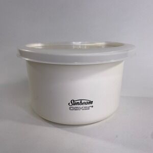 Sunbeam Oskar Food Processor Storage Container Bowl with Lid White Vintage
